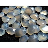14-20mm Gray Chalcedony Rose Cut Cabochons, Rose Cut Flat Cabochons For Jewelry