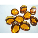 16-19mm Citrine Hydro Quartz Rose Cut Cabochon Citrine Colored Faceted Flat Back