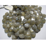 10-12mm Gray Moonstone Faceted Heart Briolette, Gray Moonstone Faceted Gemstones