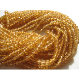 3mm Citrine Coated Faceted Rondelle Bead, Mystic Citrine Gem Stone Rondelle Bead