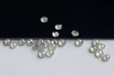 Clear White Rose Cut Diamond Cabochons, 2.3-2.7mm Round Flat Back Diamond for Jewelry (1Pcs To 2Pcs) - PDD320