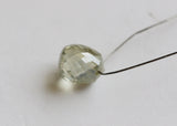 4.7x4mm Clear White Diamond Bead with Tinge Of Yellow, Diamond Tear  Drops