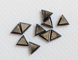 3mm Black Diamond, 2 Pcs Triangle Shape Fancy Faceted Diamond for Jewelry