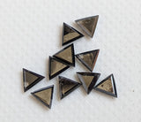 3mm Black Diamond, 2 Pcs Triangle Shape Fancy Faceted Diamond for Jewelry