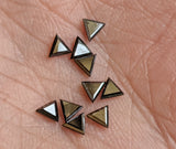 3mm Black Diamond, 2 Pcs Triangle Shape Fancy Faceted Diamond for Jewelry