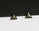 3mm Black Diamond, 2 Pcs Triangle Shape Fancy Faceted Diamond for Jewelry