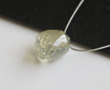 4.7x4mm Clear White Diamond Bead with Tinge Of Yellow, Diamond Tear  Drops