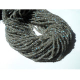 3-3.5mm Labradorite Faceted Rondelle Beads, 13 Inch Natural Labradorite Faceted