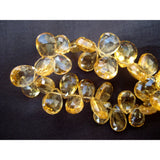 6x9-7x11 mm Citrine Faceted Pear Beads, Citrine Faceted Pear Briolettes, Natural