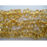 6x9-7x11 mm Citrine Faceted Pear Beads, Citrine Faceted Pear Briolettes, Natural