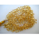 6x9-7x11 mm Citrine Faceted Pear Beads, Citrine Faceted Pear Briolettes, Natural