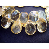 7x10 mm Citrine Faceted Pear Beads, Natural Citrine Pear Briolettes For Jewelry