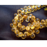 5x8 mm Citrine Faceted Tear Drop Beads, Citrine Drop Briolettes, Citrine Drop