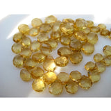 6 mm-9 mm Citrine Faceted Heart Briolettes, Citrine Heart Bead, Natural Citrine