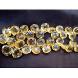 6 mm-9 mm Citrine Faceted Heart Briolettes, Citrine Heart Bead, Natural Citrine