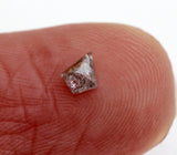 4.5x3.5mm Pink Kite Rose  Fancy Kite Cut Diamond, 0.13 Cts Diamond for Ring
