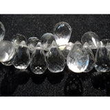 11x7 mm Crystal Quartz Faceted Tear Drops, Natural Crystal Quartz Faceted Drops