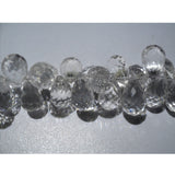 11x7 mm Crystal Quartz Faceted Tear Drops, Natural Crystal Quartz Faceted Drops