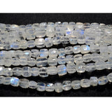 5 mm Rainbow Moonstone Faceted Box Beads, Moonstone Faceted Cubes Beads, Rainbow