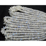 5-6mm Rainbow Moonstone Plain Rondelle Beads, Rainbow Moonstone Plain Beads