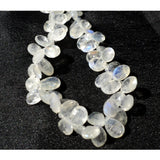 7x9 mm-8x11 mmRainbow Moonstone Faceted Pear Beads, 17 Pieces Rainbow Moonstone