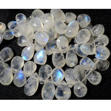 8x10 mm Rainbow Moonstone Faceted Pear Beads, Rainbow Moonstone Faceted Pear