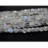 5 mm Rainbow Moonstone Faceted Box Beads, Moonstone Faceted Cubes Beads, Rainbow