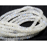 8mm Rainbow Moonstone Faceted Beads, Natural Rainbow Moonstone Faceted Rondelle