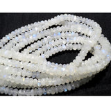 5mm Rainbow Moonstone Faceted Rondelle Beads, Rainbow Moonstone Faceted Beads