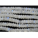 8mm Rainbow Moonstone Faceted Beads, Natural Rainbow Moonstone Faceted Rondelle