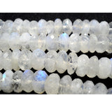 5mm Rainbow Moonstone Faceted Rondelle Beads, Rainbow Moonstone Faceted Beads