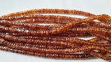 6-7mm Hessonite Heishi Round Spacer  Beads Tyre For Jewelry (8IN To 16IN Option)
