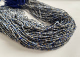 1.5-2mm Lapis Lazuli Faceted Rondelle Beads For Necklace (1St To 5St Options)