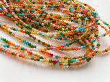 2.5mm Colorful Opal Beads, Rare Enhanced  Round For Jewelry (8IN To 16IN Option)