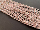 2.5mm Morganite Faceted Rondelle Beads for Necklace (1ST to 5ST Option)