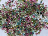 2-4mm Multi Tourmaline Plain Oval Cabochon Mix For Jewelry (5Ct To 10Ct)