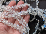 6 mm Rainbow Moonstone Faceted Heart Beads, Rainbow Moonstone Beads, Loose