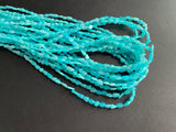 3-4mm Aqua Blue Opal Beads Plain Smooth Oval Tumble For Jewelry (8IN To 16IN )