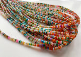 3-5mm Colorful Opal Beads, Rare Enhanced  For Jewelry (8IN To 16IN Option)