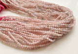 2.5mm Morganite Faceted Rondelle Beads for Necklace (1ST to 5ST Option)