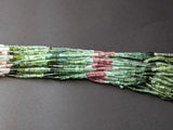 3-4mm Rare Multi Tourmaline Faceted Pipe Fancy Sticks Designer  For Jewelry 13IN