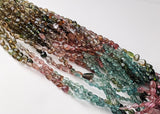 5-7mm Multi Tourmaline Oval Plain Beads For Jewelry (8IN To 16IN Options)