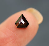 Brown Shield Shaped Diamond, 1 Ct 6.5x6.3mm Rose Cut Diamond for Rings-PVD47