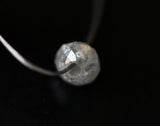 4.5-5mm Diamond Bead, 1mm Large Hole Diamond Bead Grey Sparkling Faceted Loose