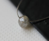 4.5-5mm Diamond Bead, 1mm Large Hole Diamond Bead Grey Sparkling Faceted Loose