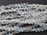 6 mm Rainbow Moonstone Faceted Heart Beads, Rainbow Moonstone Beads, Loose