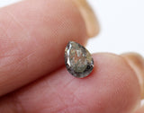 Conflict Free 6.5x4.6mm Salt And Pepper Pear Cut Diamond, 0.5 Cts Pear Shape