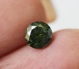 6mm Green Round Brilliant Cut Round Shape Solitaire Engagement Diamond For Ring