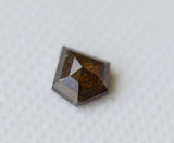 Brown Shield Shaped Diamond, 0.28 Ct 5.9x4.4mm Rose Cut Diamond for Rings-PVD50