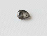 Conflict Free 6.5x4.6mm Salt And Pepper Pear Cut Diamond, 0.5 Cts Pear Shape